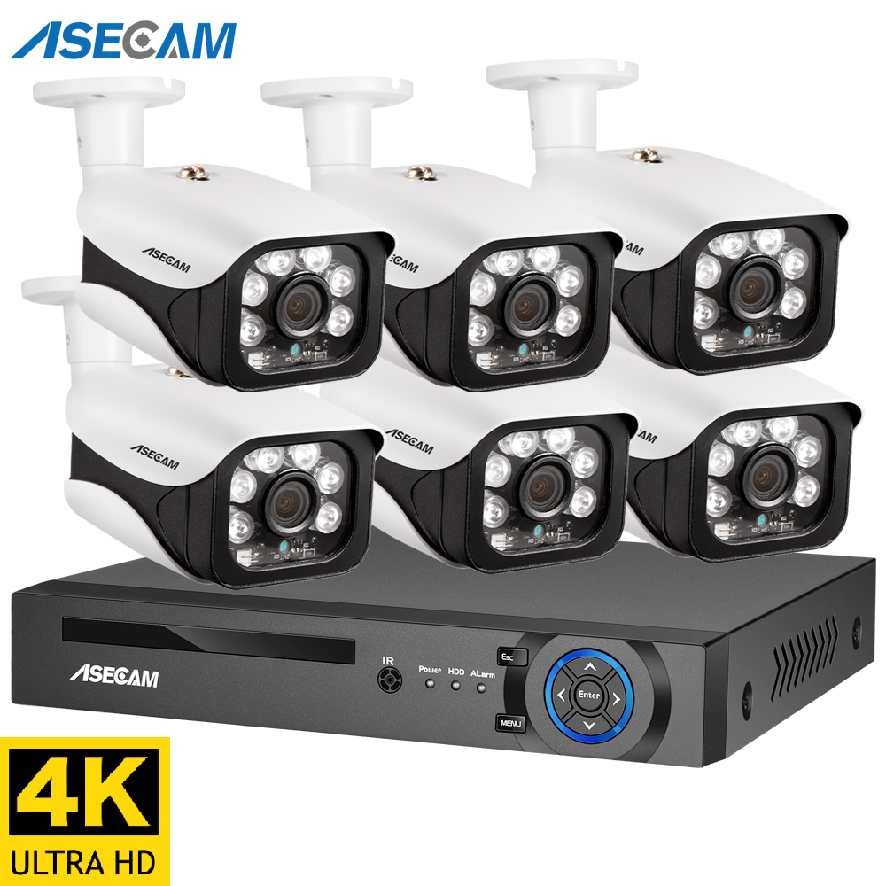 Home Security Monitoring System - 8MP Security Camera System 4K POE