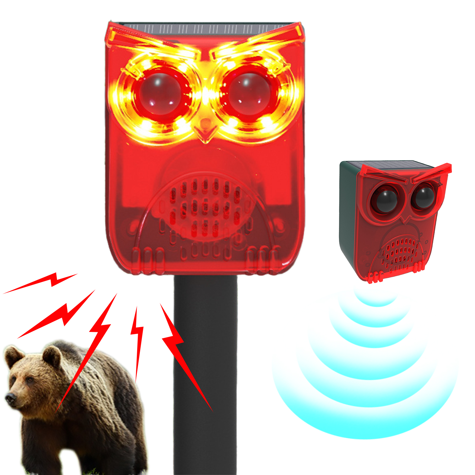 Barking Dog Alarm - Solar Motion Sensor Alarm Dog Barking&Gunshot