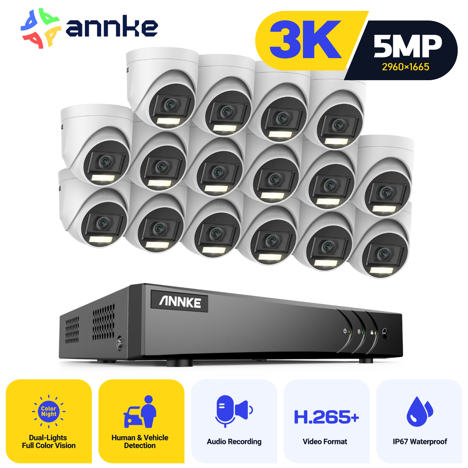 Home Security Images - ANNKE 3K Home surveillance systems 16CH