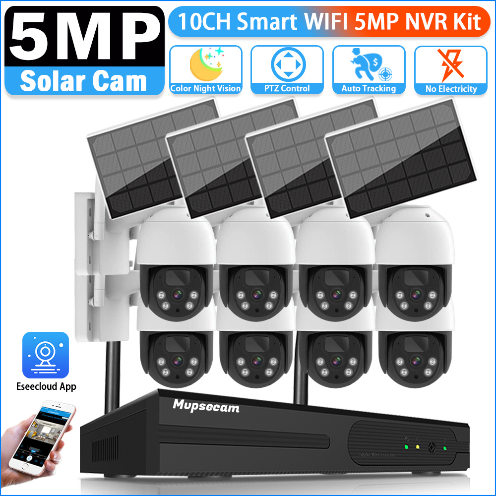 Home Security Monitoring System - 5MP 16CH Wireless NVR Security WIFI