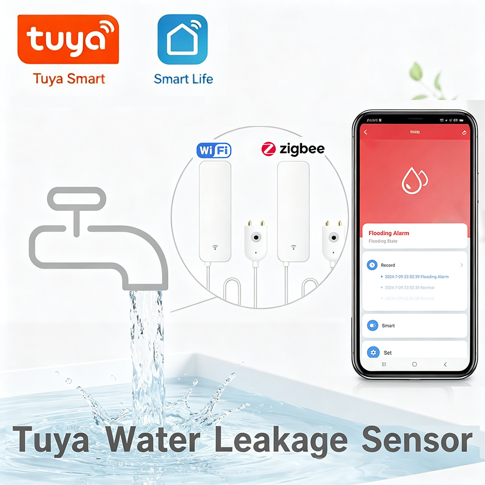 Home Security Technology - ZigBee WiFi Water Leak Sensor Flood