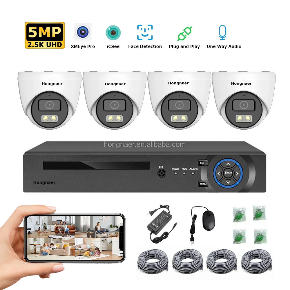 Home Security And Cameras - 2026 Hongnaer 4MP 5MP 8MP 4CH