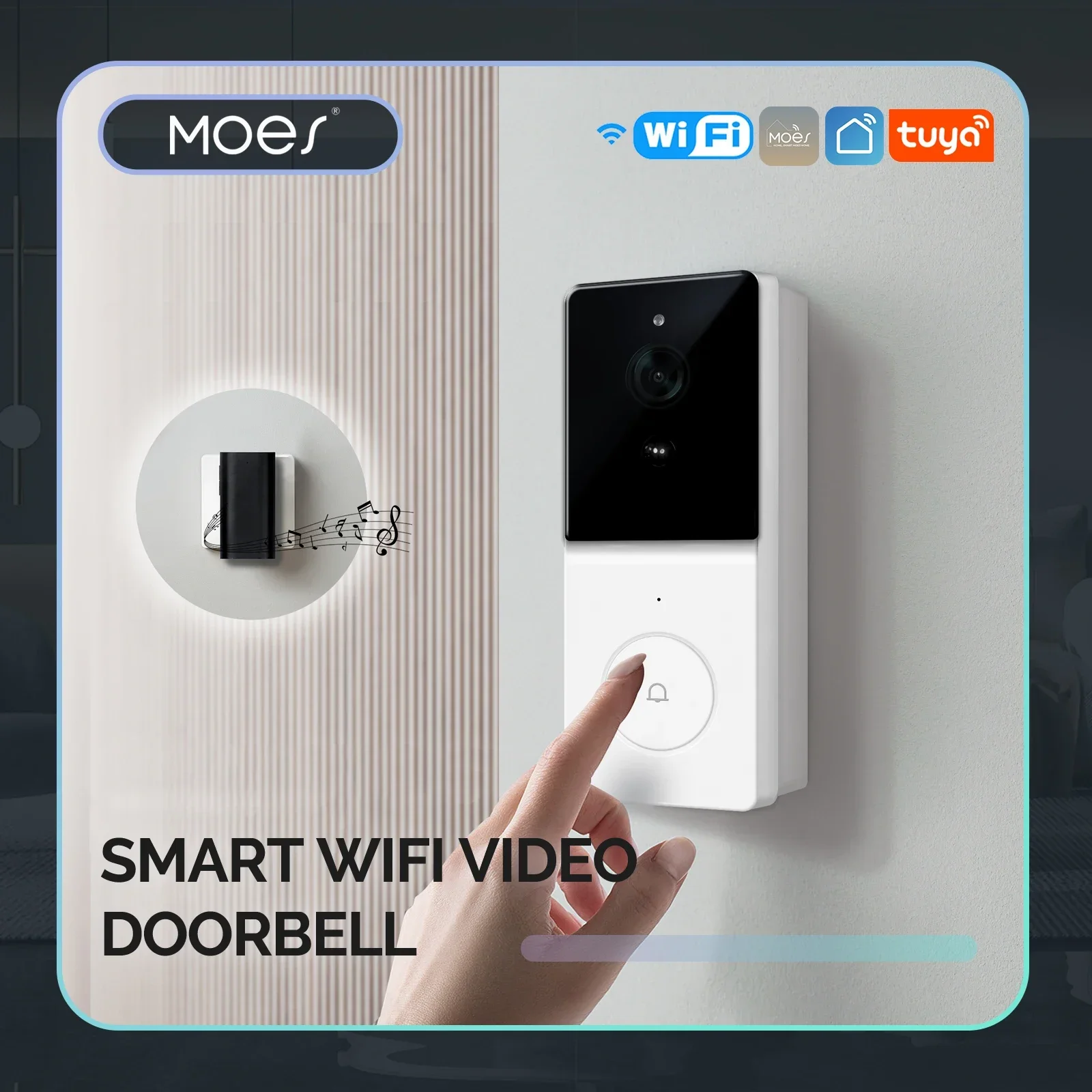 Home Security Monitoring System - MOES Tuya Smart WiFi Video Doorbell