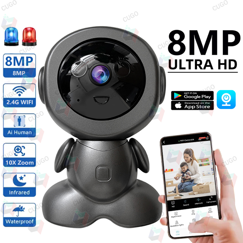 8MP Wifi Surveillance Robot Ca - Home Security Images ulasan dan harga