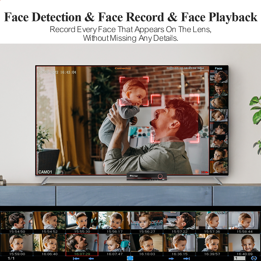 Techage H.265 8CH 5MP 8MP 4K P - Home Security Monitoring System ulasan dan harga