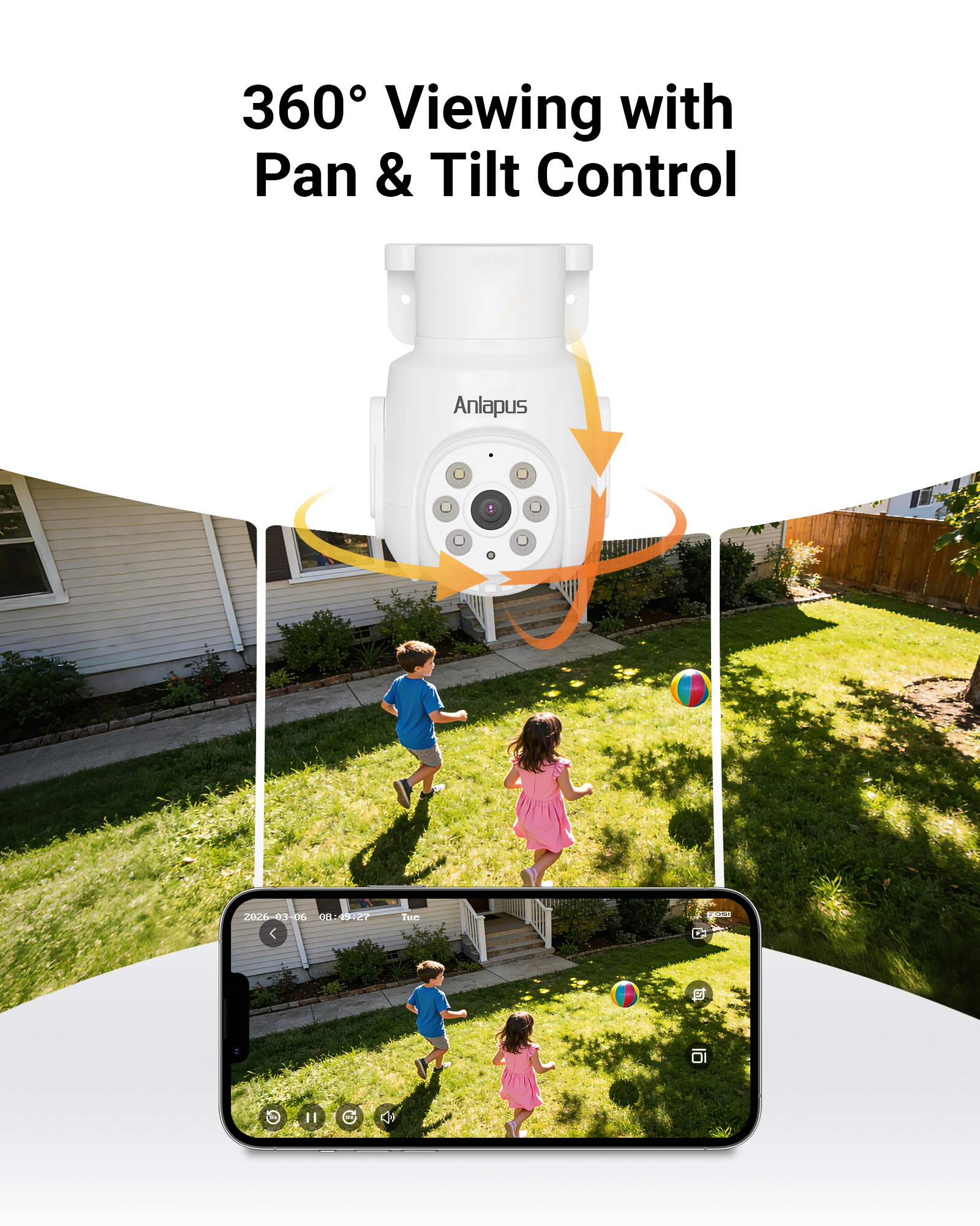 Anlapus 5MP Pan Tilt Wired Sec - Home Security Monitoring System ulasan dan harga