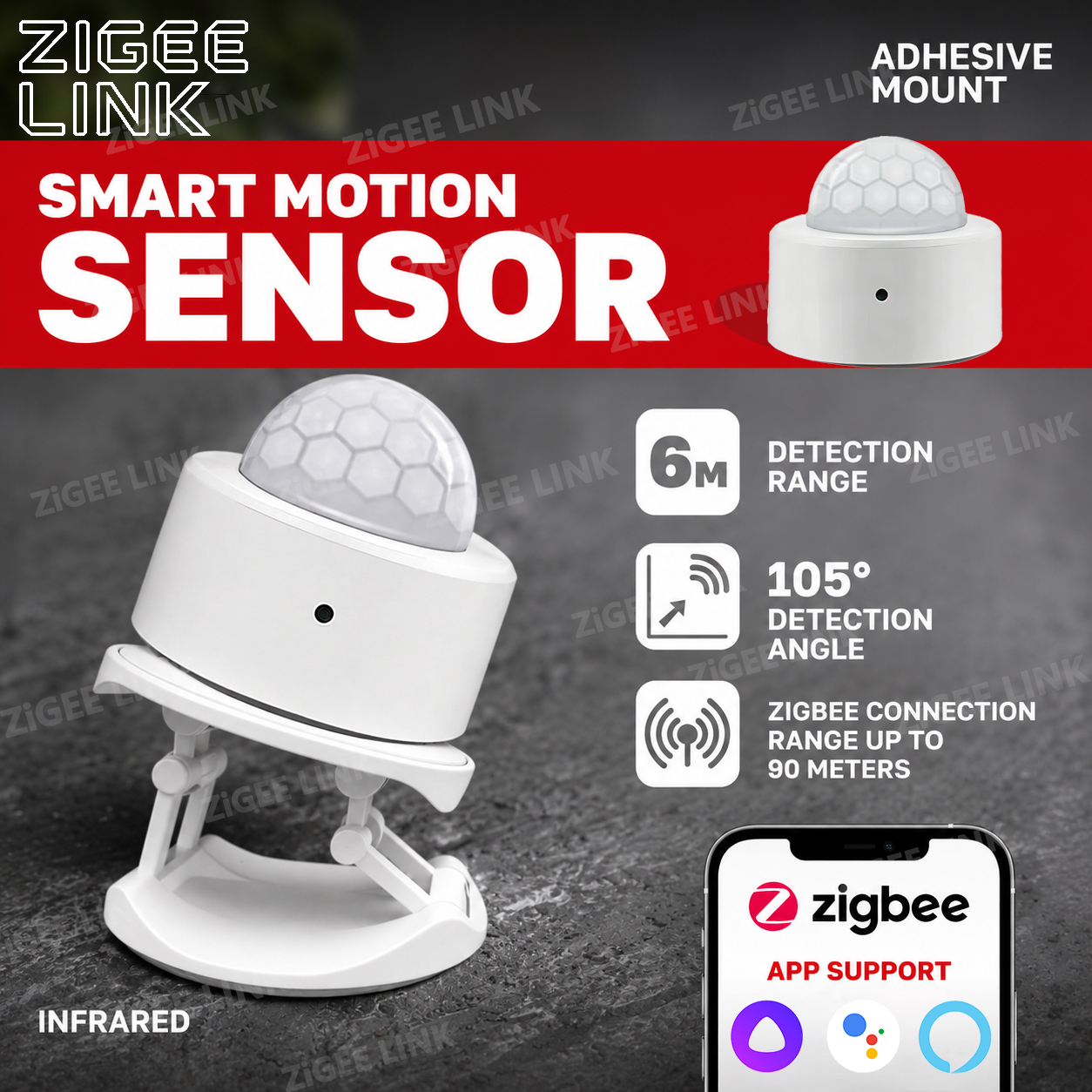 Zigbee PIR Motion Sensor Human - Home Security Technology ulasan dan harga