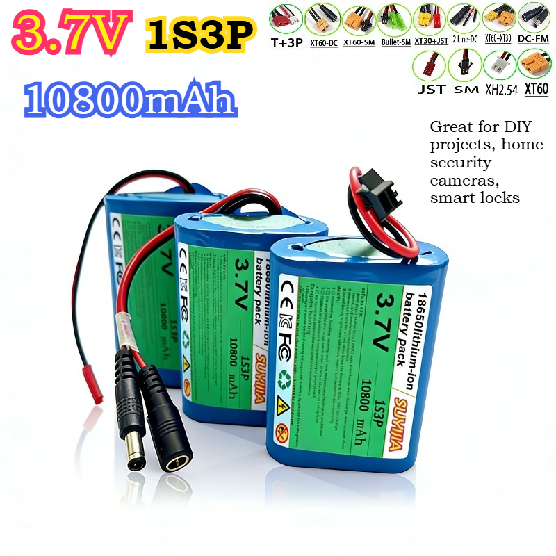 3.7V 10800mAh 1S3P 18650 Brand - Home Security Project ulasan dan harga