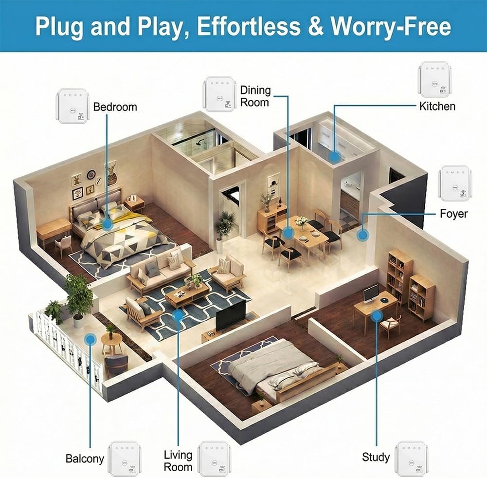 2026 New WiFi Repeater 300Mbps - Home Security Network ulasan dan harga