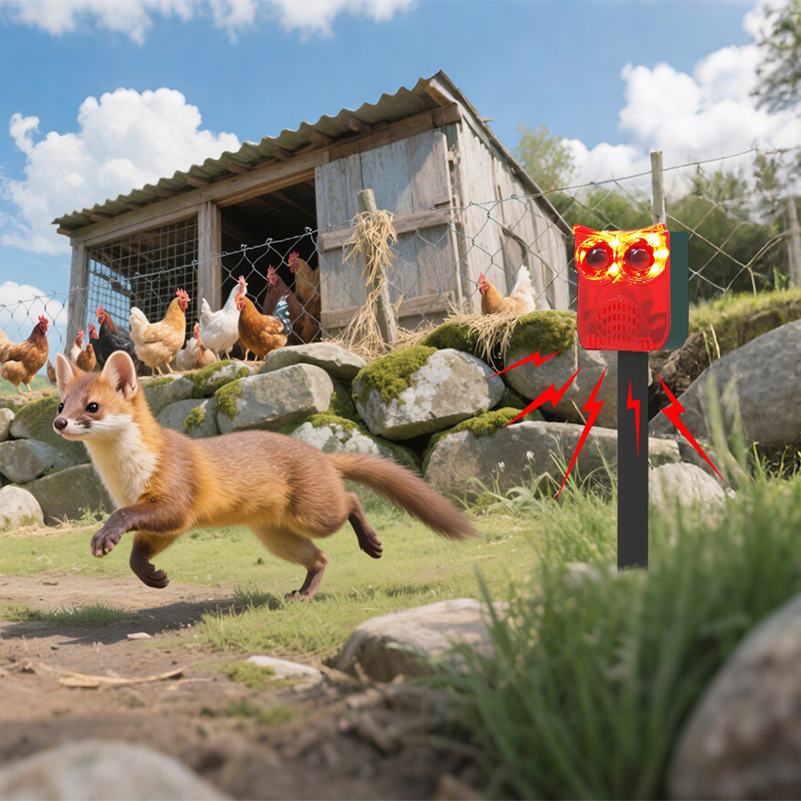 Solar Motion Sensor Alarm Dog  - Barking Dog Alarm ulasan dan harga