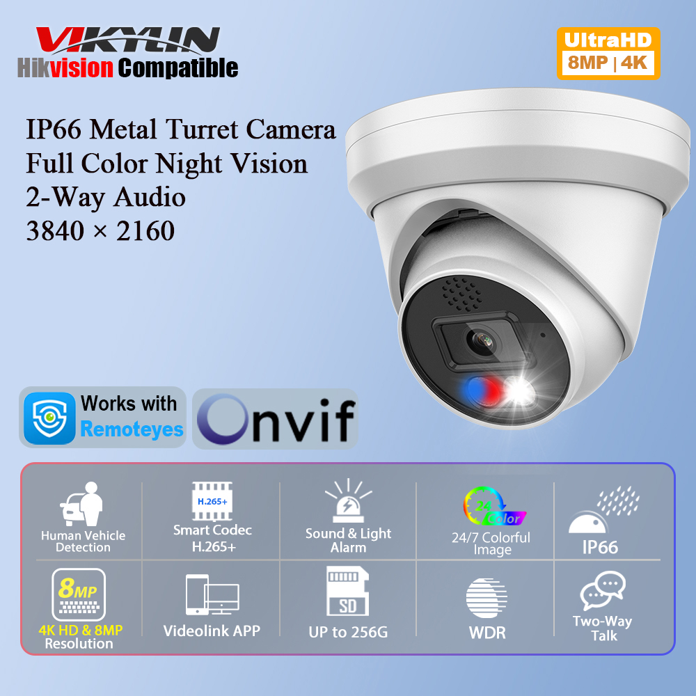 Vikylin 4K 8MP Alarm Full Colo - Home Security Images ulasan dan harga