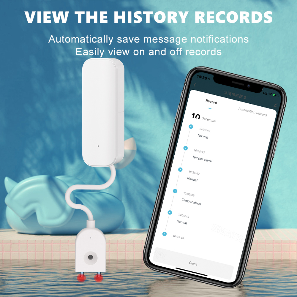 WiFi/Zigbee Water Sensor Tuya  - Home Security Technology ulasan dan harga