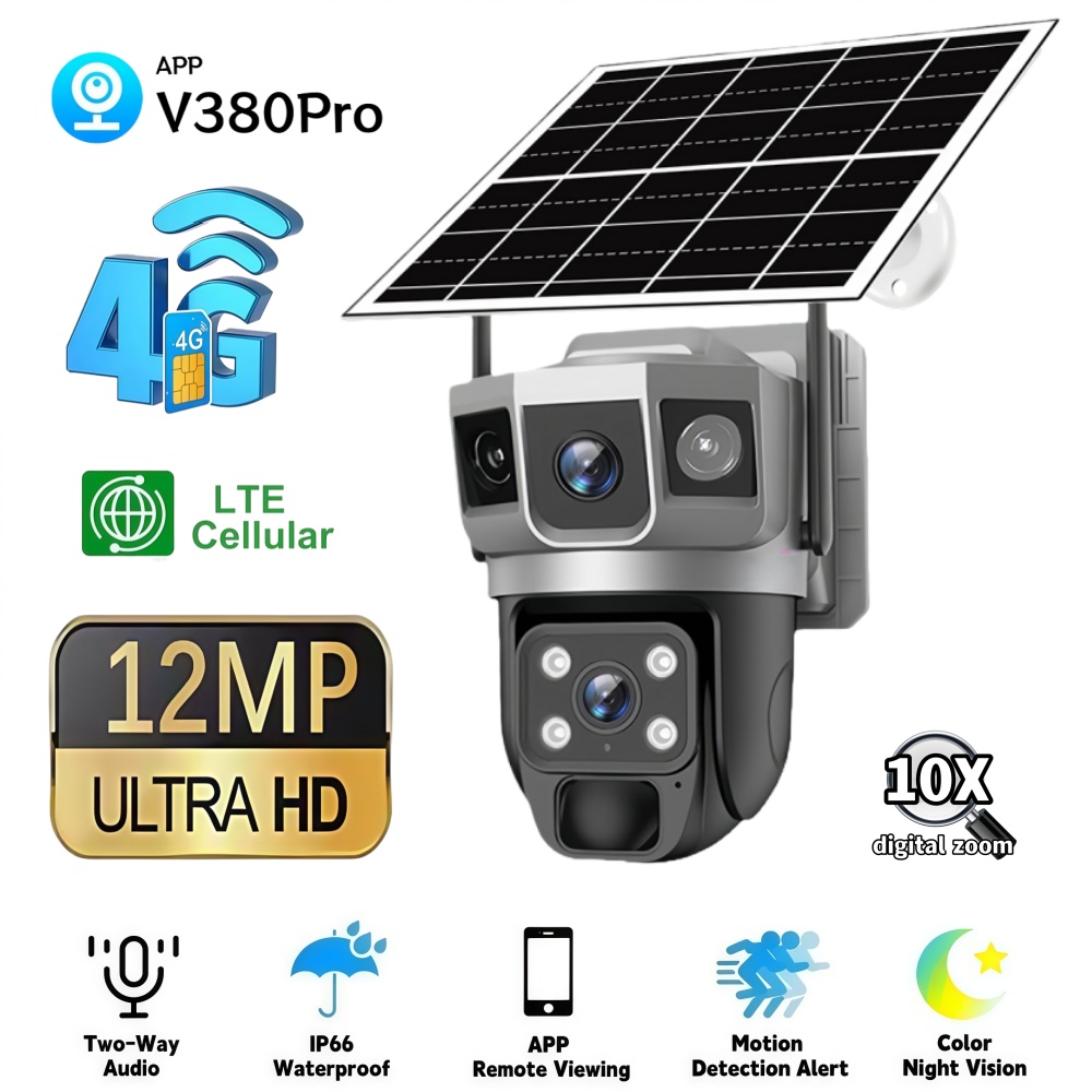 4G Camera Outdoor Solar Survei - Home Security Services ulasan dan harga