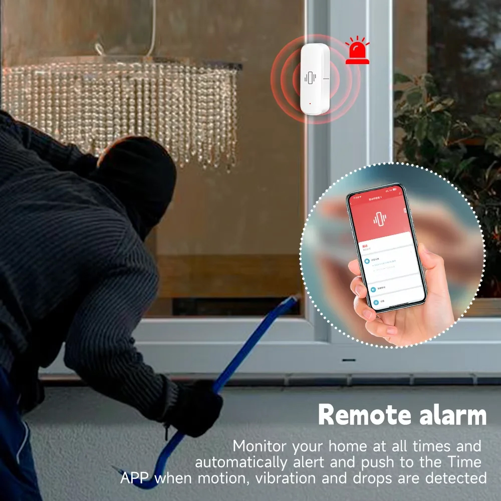Smart ZigBee Vibration Sensor  - Home Security Technology ulasan dan harga