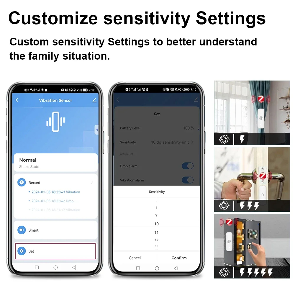 Smart ZigBee Vibration Sensor  - Home Security Technology ulasan dan harga