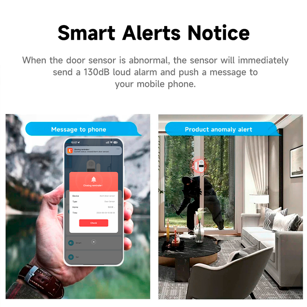Tuya Zigbee Wireless Door Wind - Home Security Technology ulasan dan harga