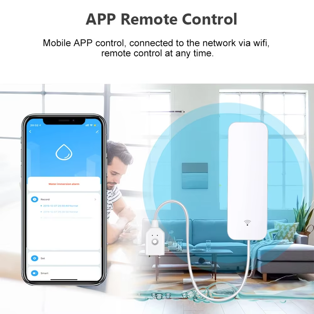 ZigBee WiFi Water Leak Sensor  - Home Security Technology ulasan dan harga