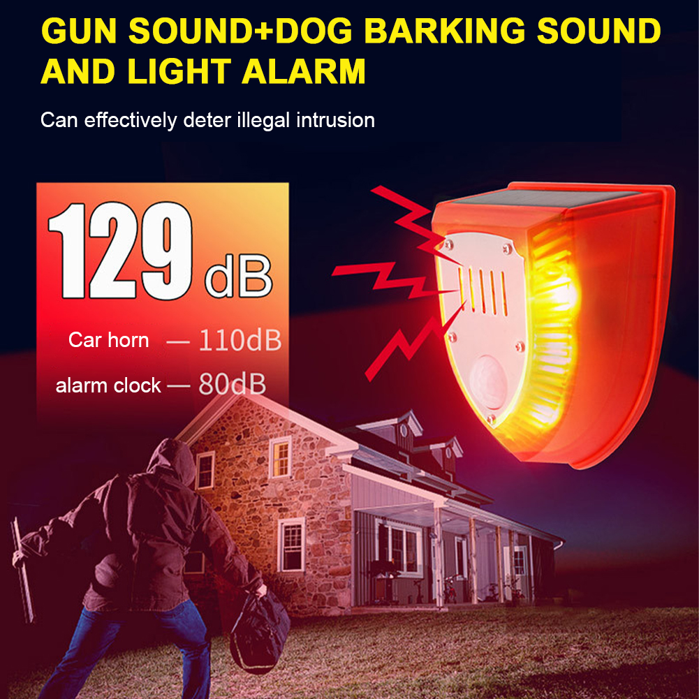 Outdoor Solar Alarm with Motio - Barking Dog Alarm ulasan dan harga