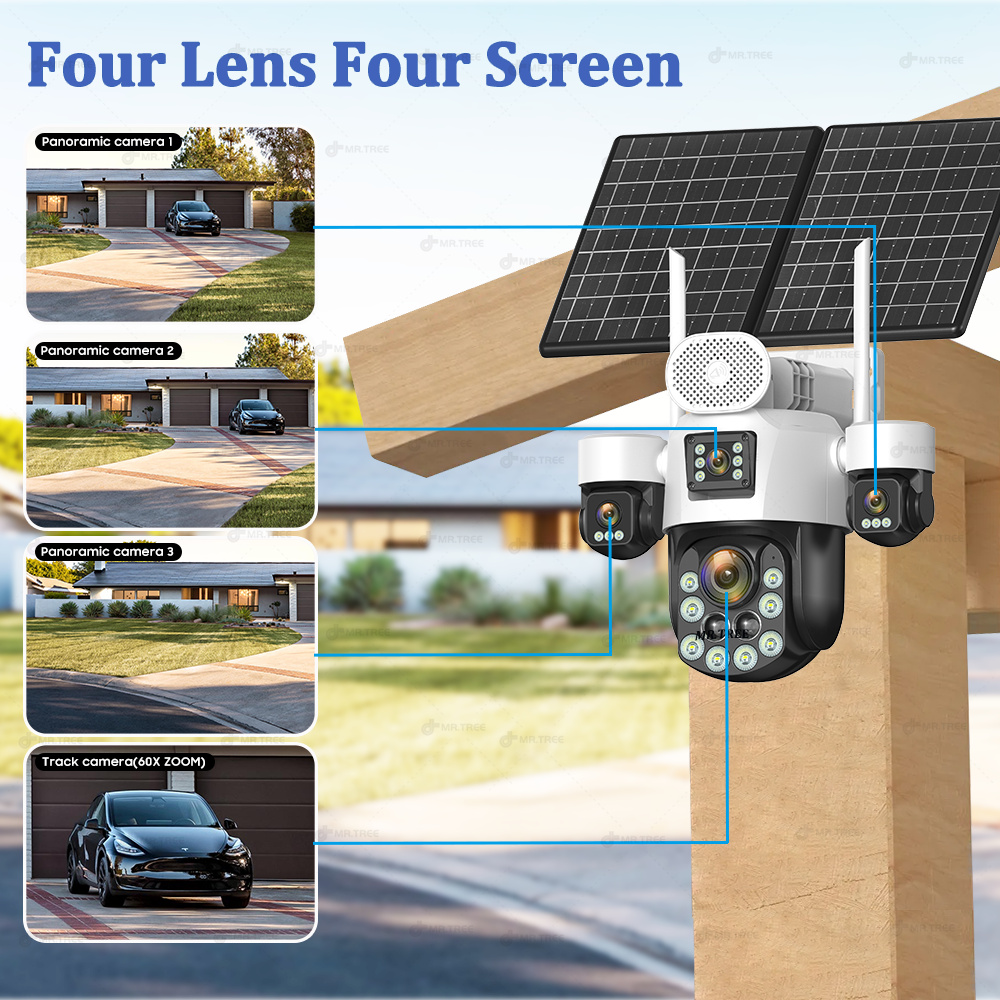 AOV Four Lens Outdoor Surveill - Home Security Ultimate ulasan dan harga