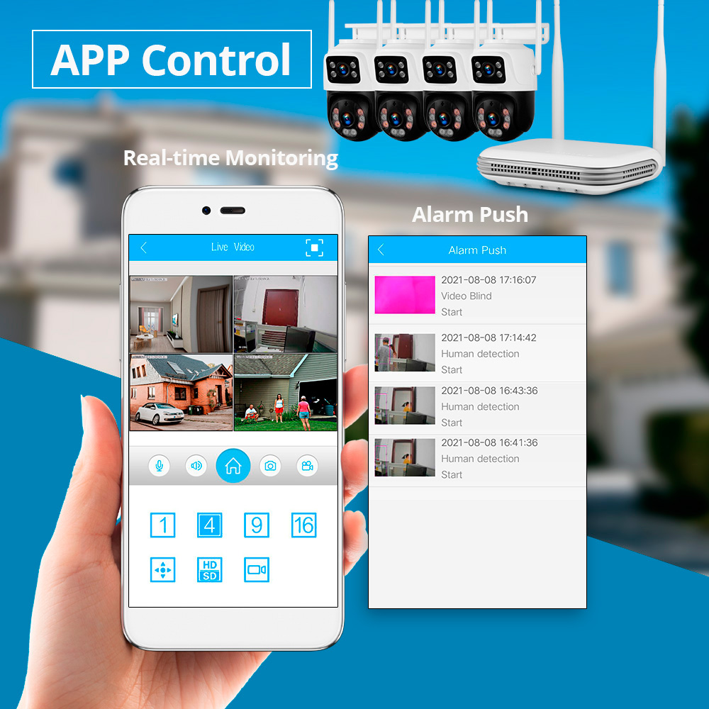 KERUI Waterproof 6MP HD Wirele - Home Security Network ulasan dan harga