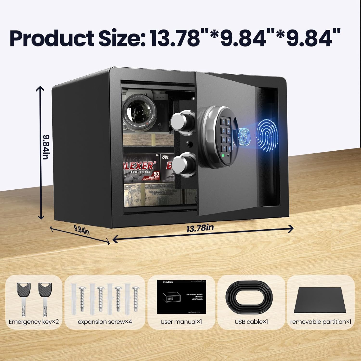 20LB Smart Biometric Safe with - Home Security Images ulasan dan harga
