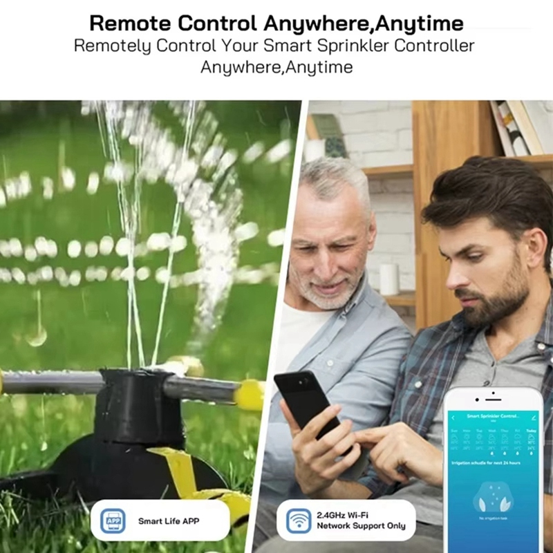 Tuya WiFi Smart Sprinkler Cont - Home Security Technology ulasan dan harga
