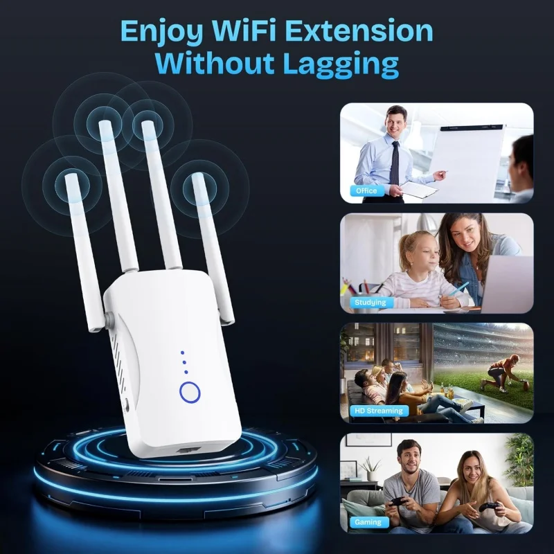 1200Mbps Dual Band WiFi Repeat - Home Security Network ulasan dan harga