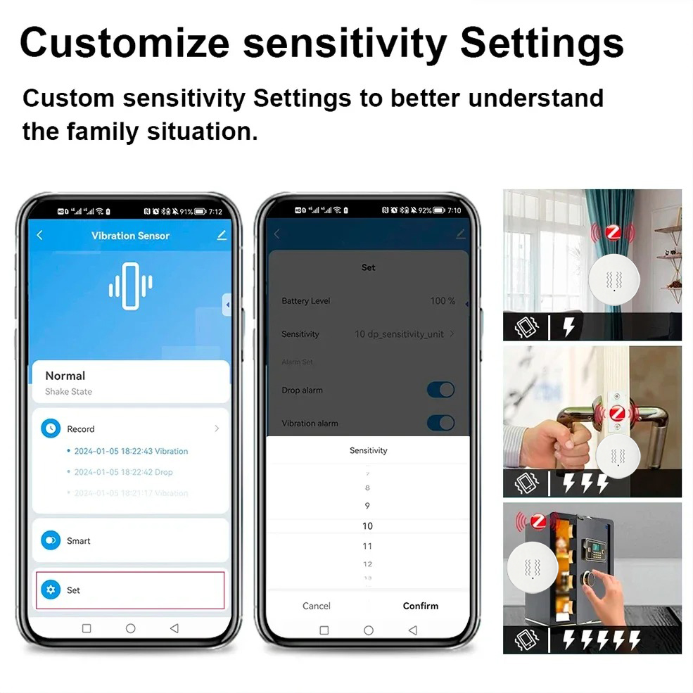 Tuya ZigBee Smart Vibration &  - Home Security Monitoring System ulasan dan harga