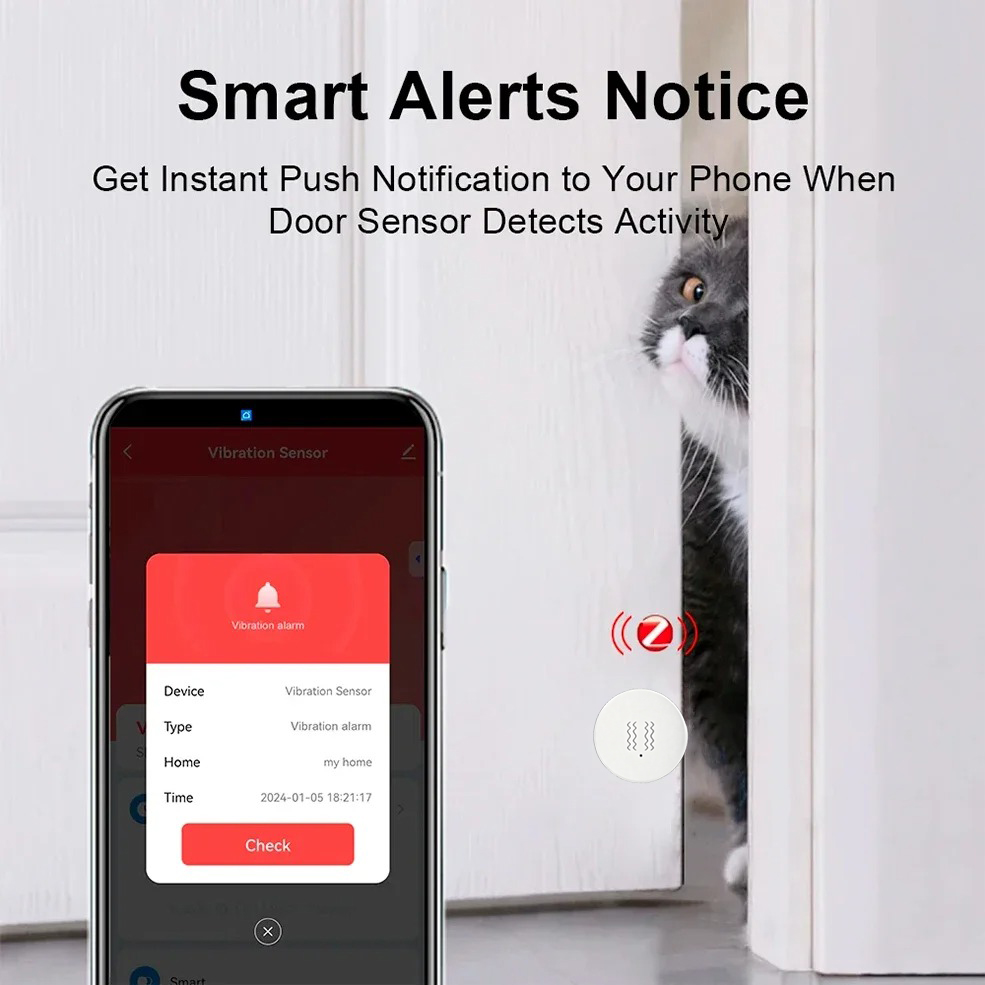 Tuya ZigBee Smart Vibration &  - Home Security Monitoring System ulasan dan harga
