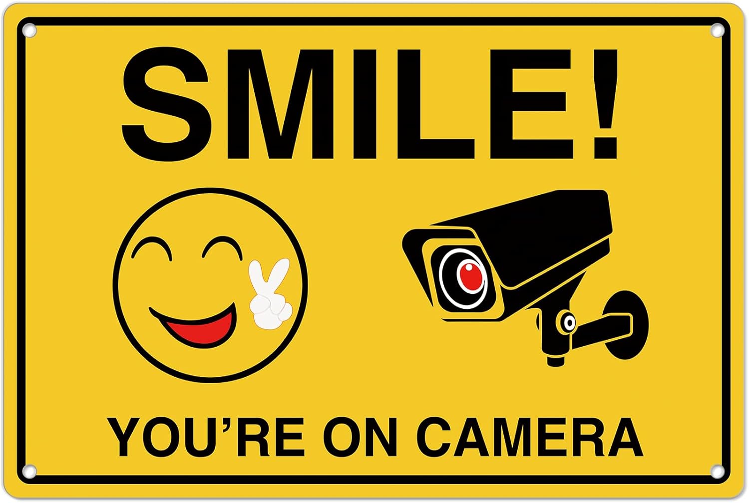 Smile Youre On Camera Signs ;  - Home Security Network ulasan dan harga