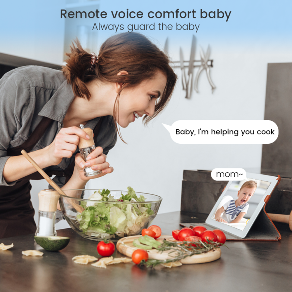 4MP WiFi xiaovv indoor Baby Mo - Home Security Monitoring System ulasan dan harga
