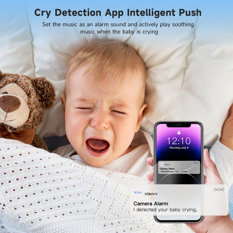 4MP WiFi xiaovv indoor Baby Mo - Home Security Monitoring System ulasan dan harga