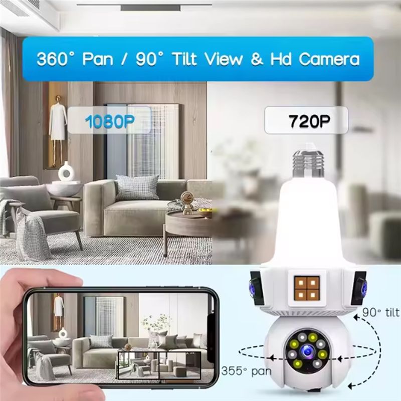 【A08I】Dual Lens Mart Home Wire - Home Security Network ulasan dan harga