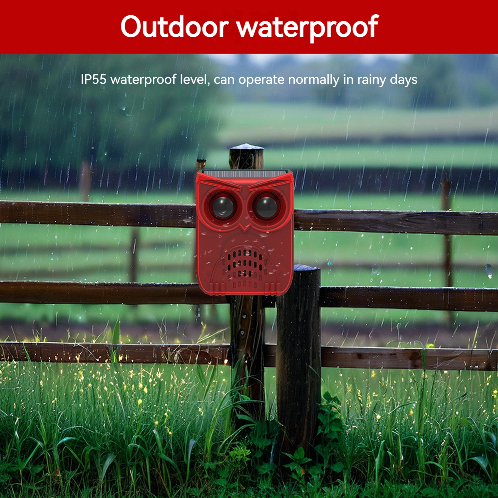 Solar Outdoor Motion Sensor Al - Barking Dog Alarm ulasan dan harga