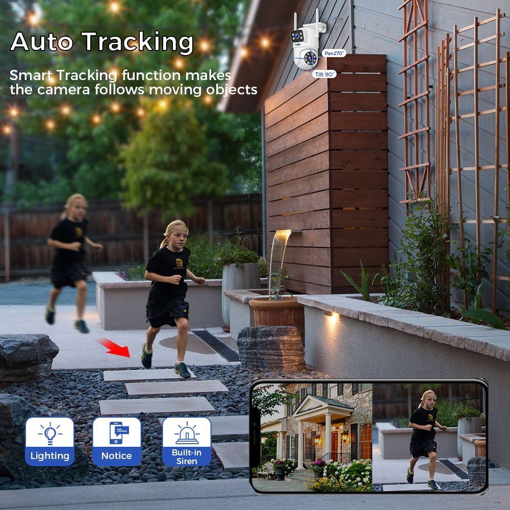 Hiseeu 6MP WiFi Dual Lens Came - Home Security Monitoring System ulasan dan harga