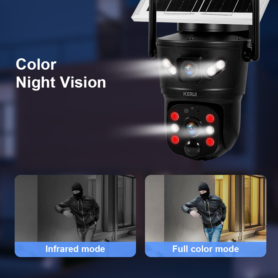 KERUI Outdoor 6MP Solar Camera - Home Security Monitoring System ulasan dan harga