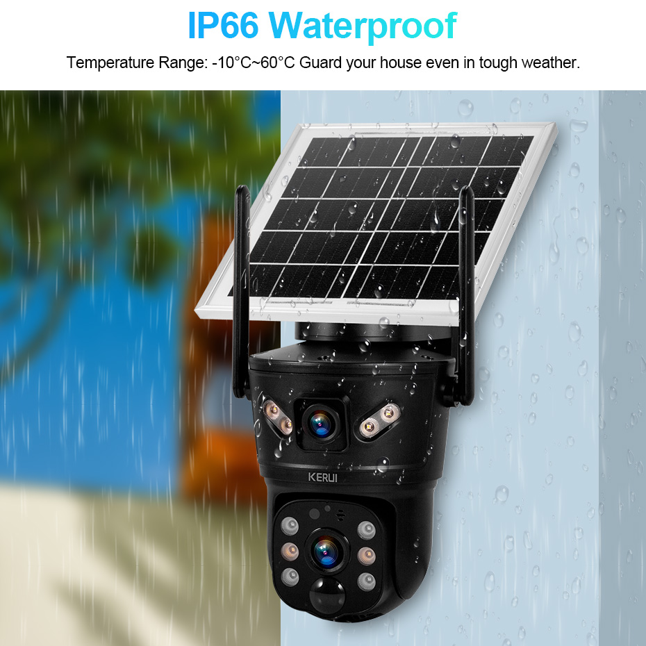 KERUI Outdoor 6MP Solar Camera - Home Security Monitoring System ulasan dan harga