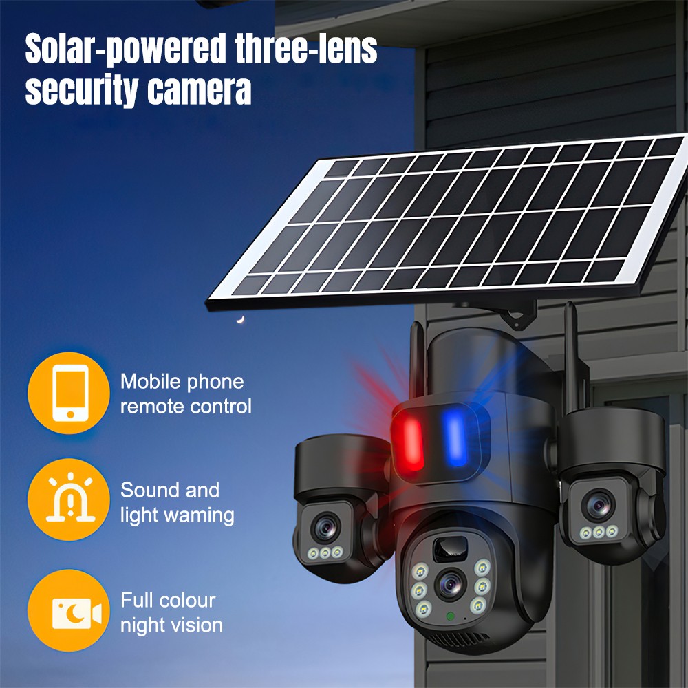 Solar WiFi PTZ Camera Outdoor  - Home Security Monitoring System ulasan dan harga