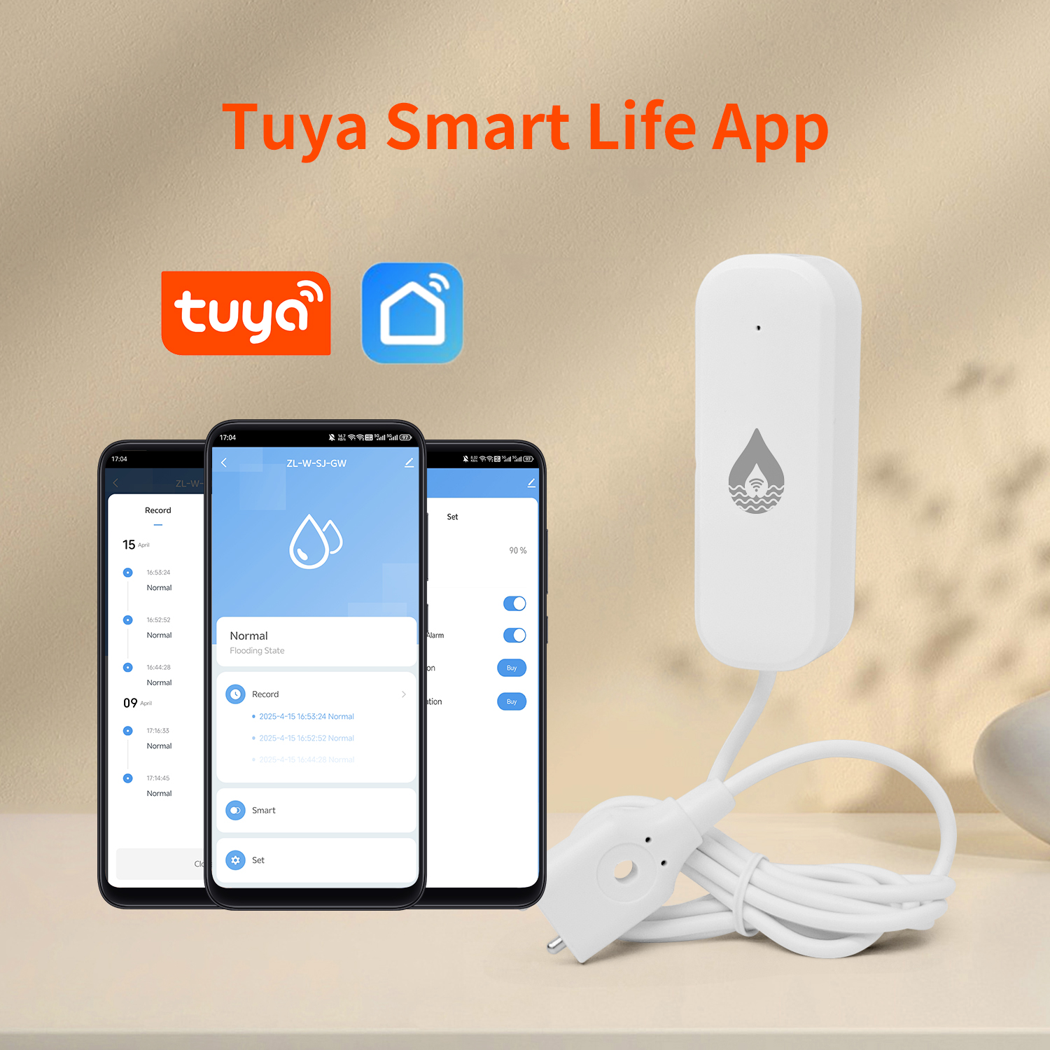 YFK Tuya WiFi Water Leakage Se - Home Security Technology ulasan dan harga