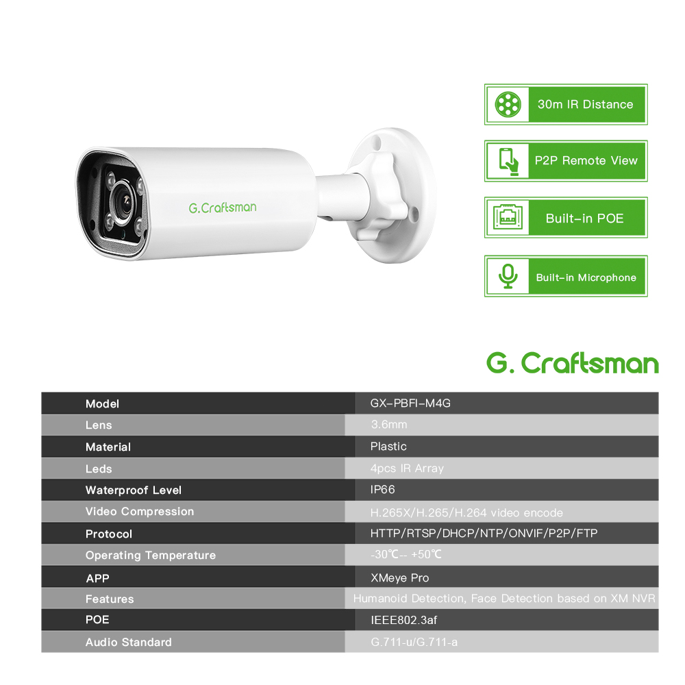 C GC PB 4MP POE IP Camera,Buil - Home Security Network ulasan dan harga