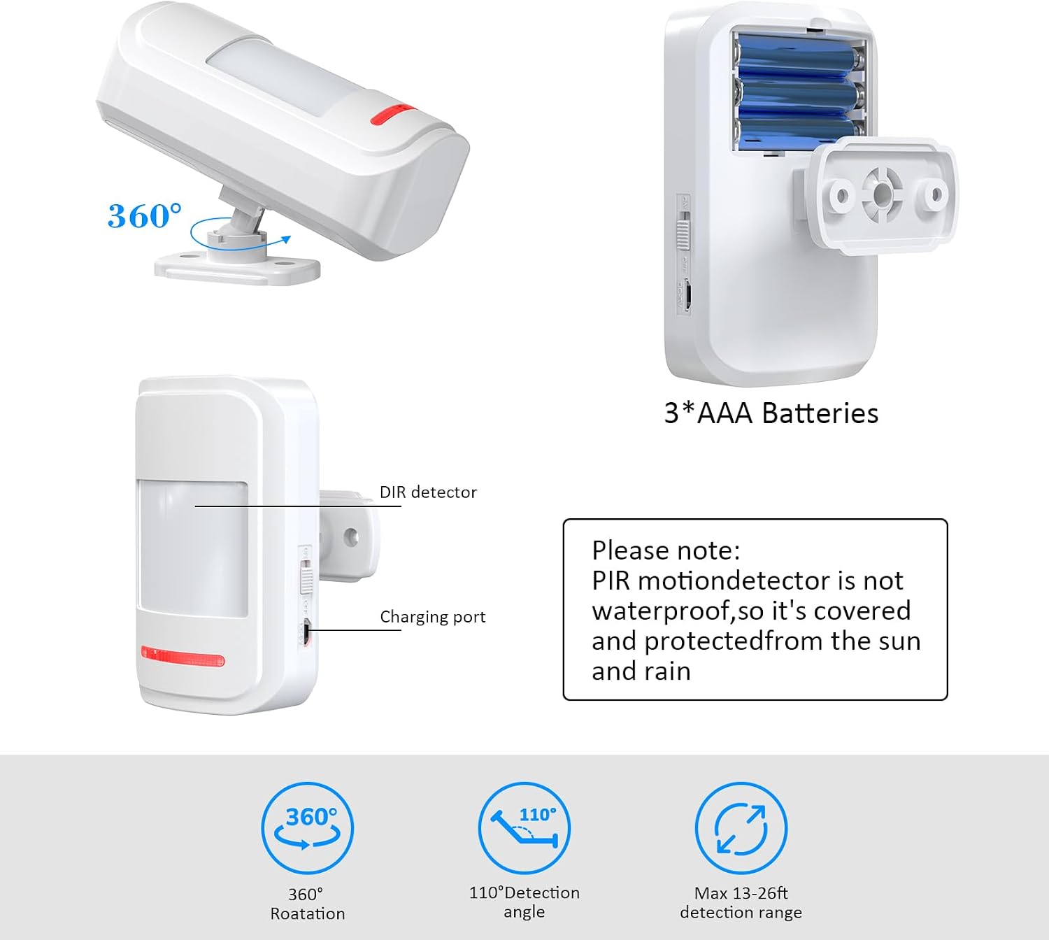Motion Sensor Door Chime, Wire - Home Security Images ulasan dan harga