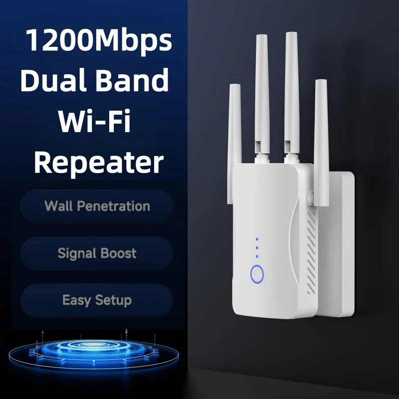 2.4G/5GHz Dual Band WiFi Repea - Home Security Network ulasan dan harga