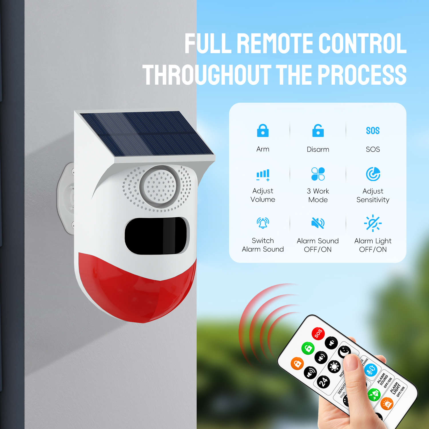Wireless Solar Powered Motion  - Home Security Monitoring System ulasan dan harga