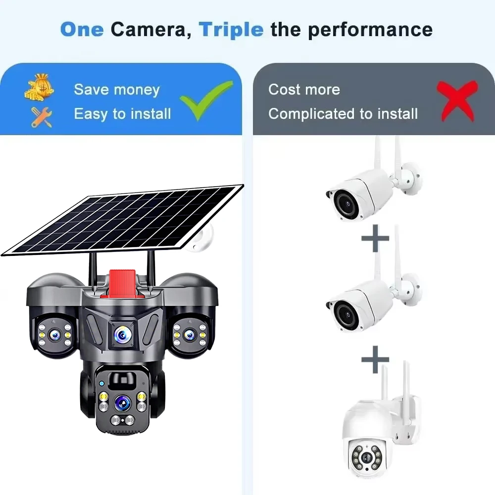 KERUI Outdoor PTZ 6MP 4G SIM W - Home Security Monitoring System ulasan dan harga
