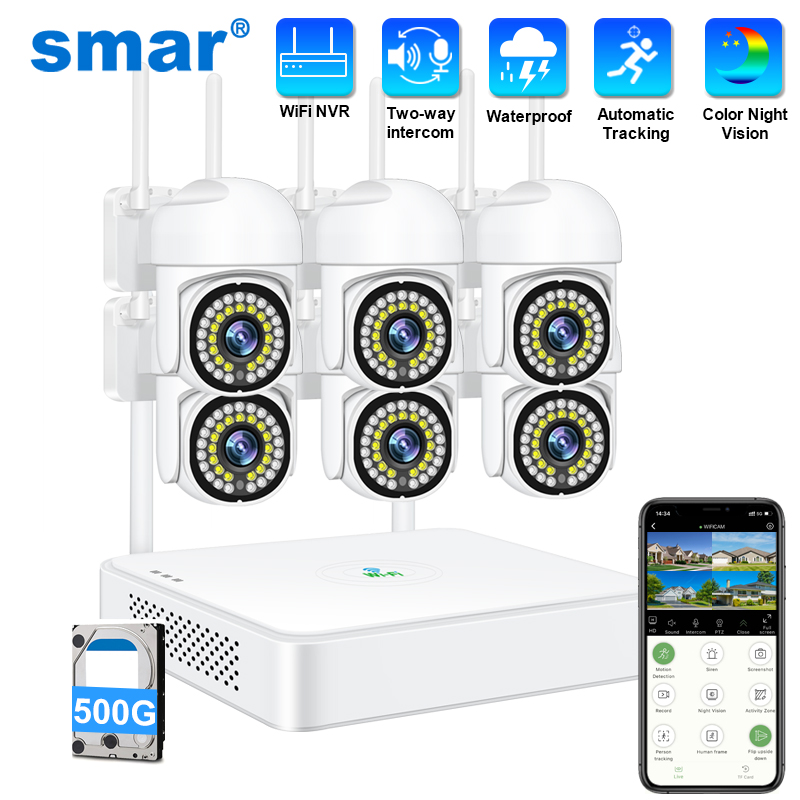 Smar 3MP Wireless CCTV Securit - Home Security Network ulasan dan harga