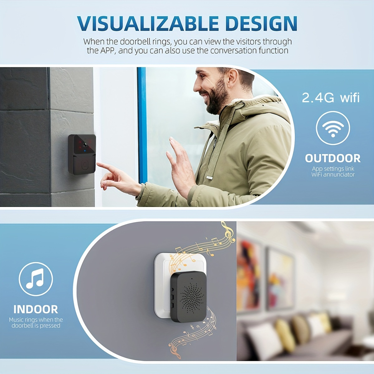 Tuya Wireless Smart Video Door - Home Security Monitoring System ulasan dan harga