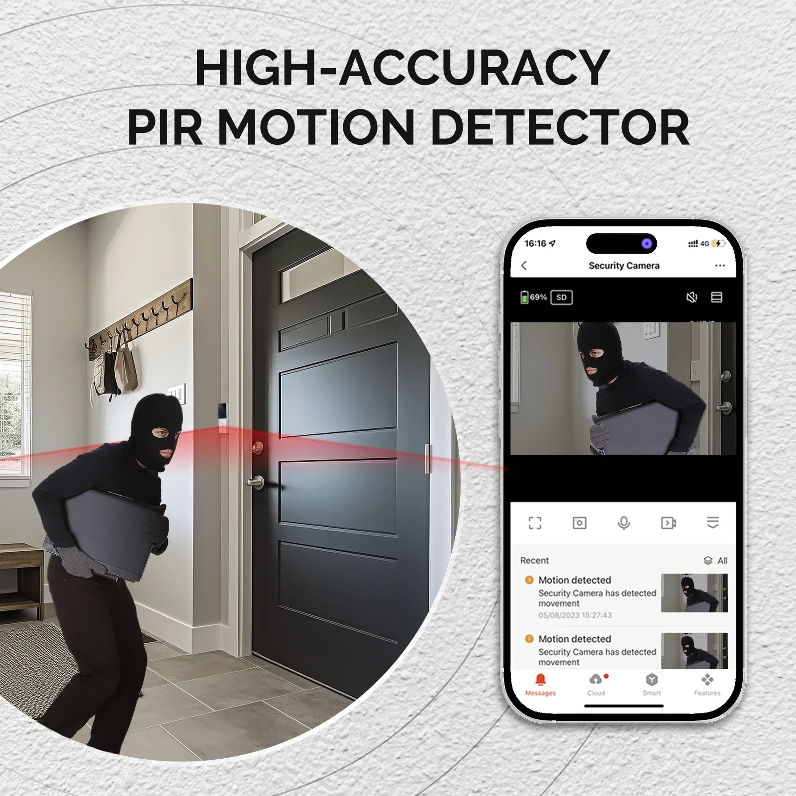 MOES Tuya Smart WiFi Video Doo - Home Security Monitoring System ulasan dan harga